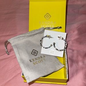 Kendra Scott Reece Hoop Earrings Grey Mix - BRAND NEW w/ GIFT BOX